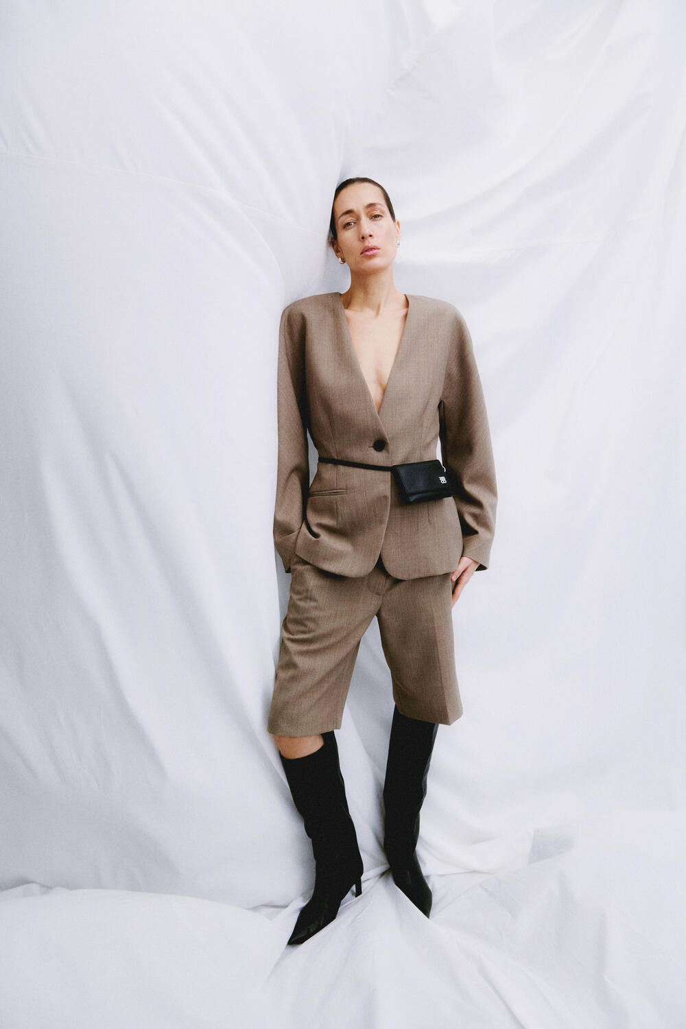 Levelup blazer - Mid Brown Melange